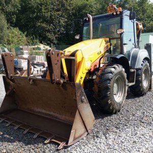 foto Mecalac TLB990 joystick backhoe loader plates